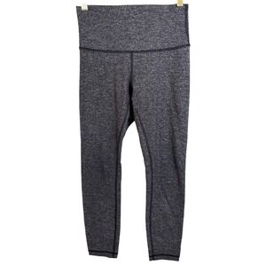Lululemon Leggings Size 4 Black Gray Herringbone Lounge Comfort Workout Ankle